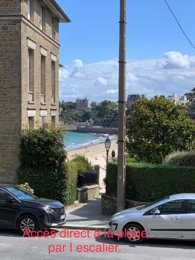Appartement 40M2 Vue Sur Mer Acces Direct Plage Et Parking Prive Dinard Exterior foto